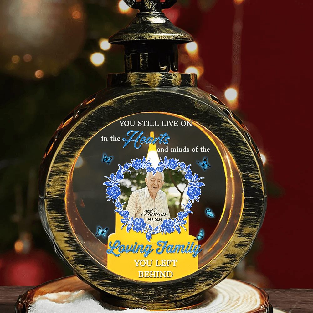 Custom Christmas LED Lantern - Personalized Loving Family Lamp