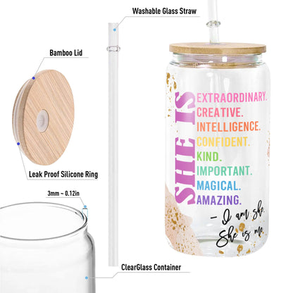 She Is Me Glass Bottle - Personalized Gift For Pet Lover