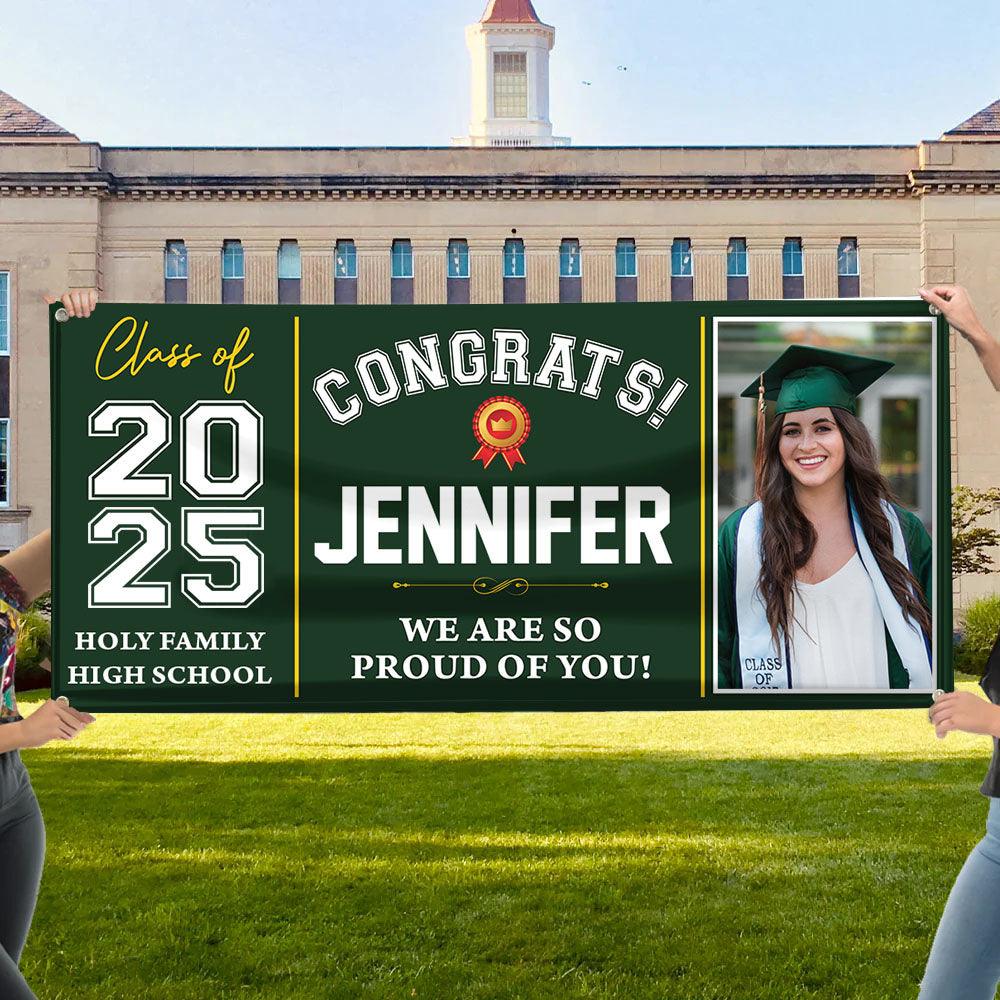 2025 Graduation Banner - Polyester Fabric - Unique Graduation Gift