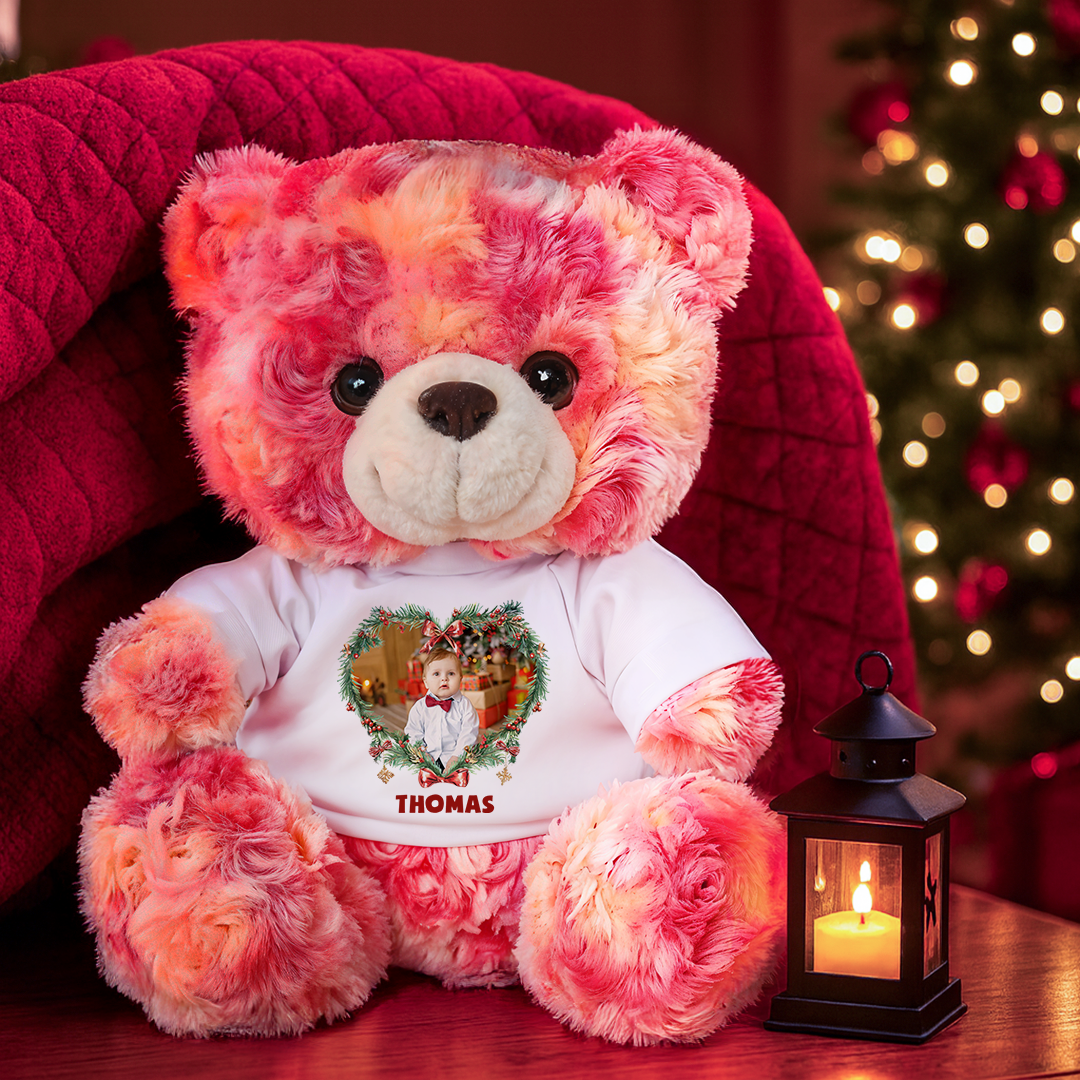 Merry Christmas - Teddy Bear With Personalized Photo Shirt