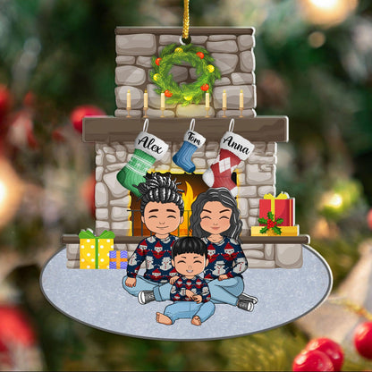 Family Stocking Acrylic - Personalized Custom Acrylic Ornament