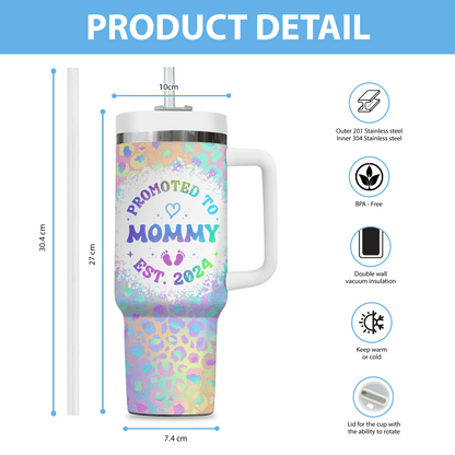 Promoted To Mommy This Year Tumbler - Personalized Custom Tumbler