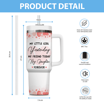 Mom Daughter Forever Tumbler - Personalized Custom Tumbler