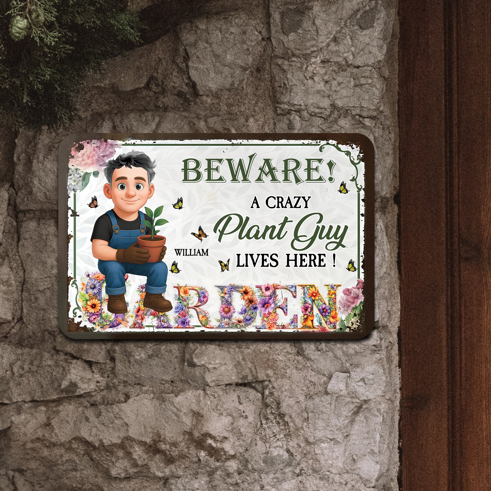 A Crazy Plant Lovers - Personalized Custom Metal Sign