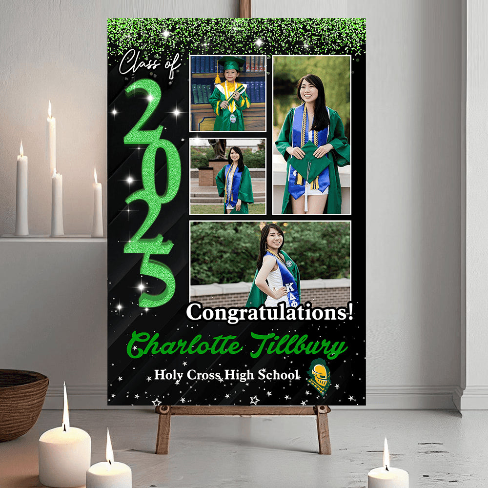 2025 Grad Party Welcome Sign - Personalized Graduation Decoration