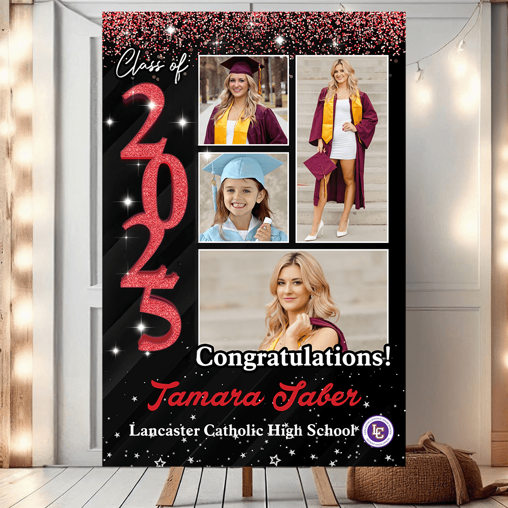 2025 Grad Party Welcome Sign - Personalized Graduation Decoration