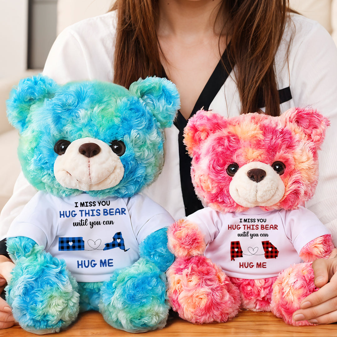 Long Distance Relationship Gift - Teddy Bear With Personalized Photo Shirt