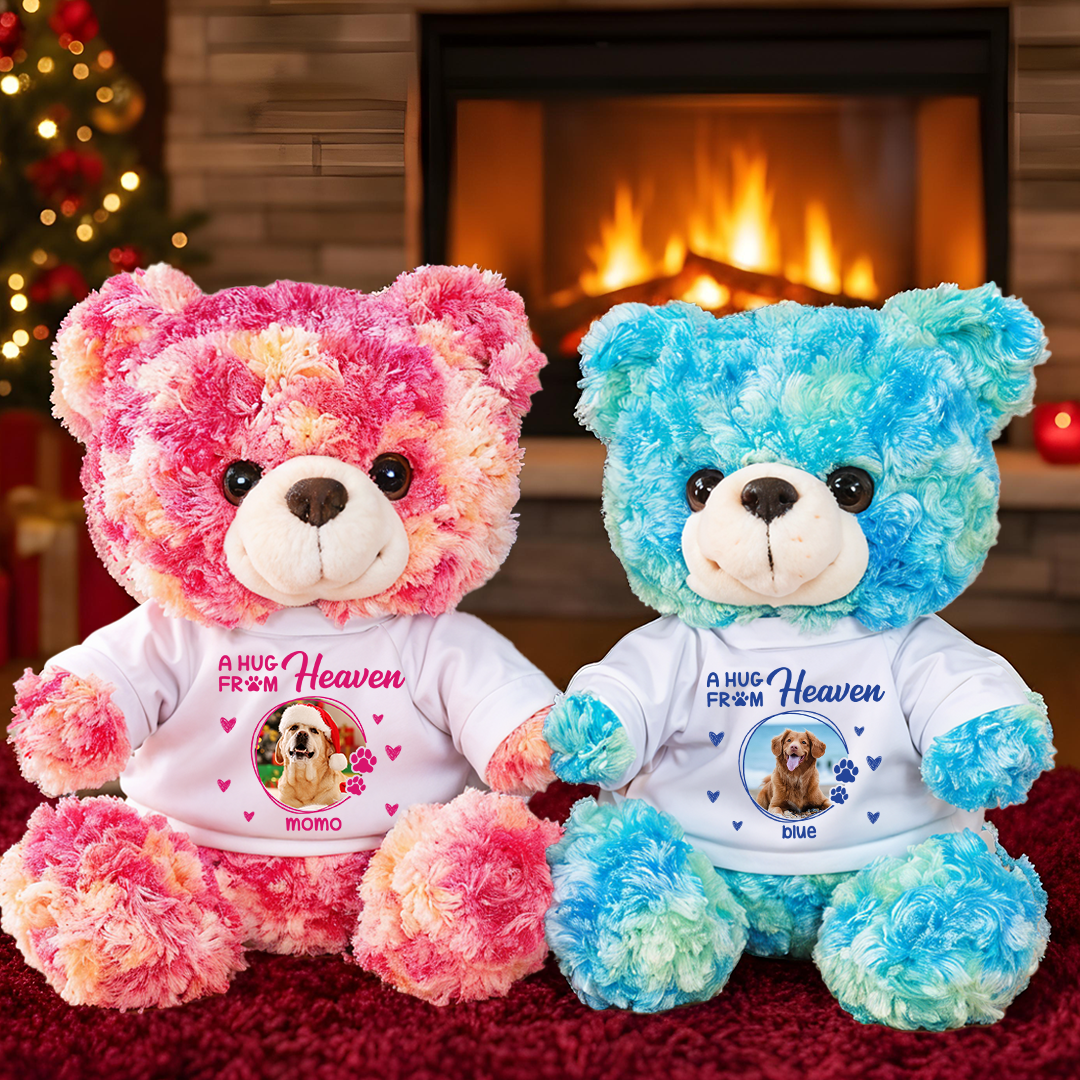 Have No Fear Hug This Bear Pet Memorial - Teddy Bear With Personalized Photo Shirt