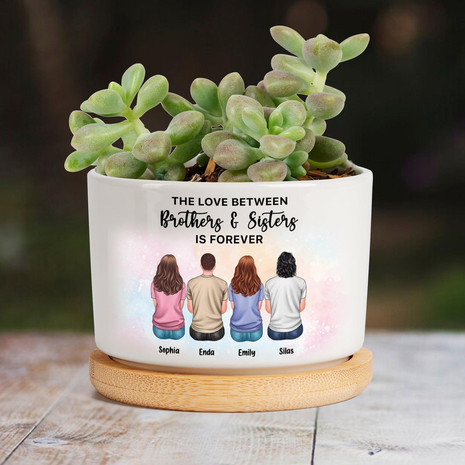 personalized succulent pots Brothers And Sister Plan Pot