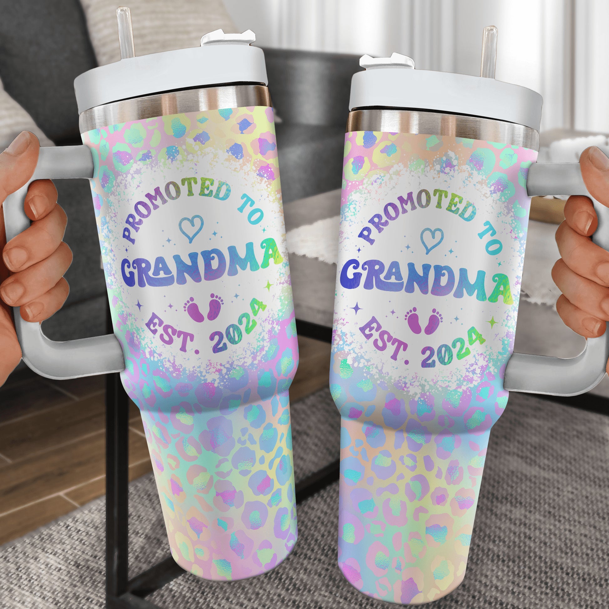 Promoted To Mommy This Year Tumbler - Personalized Custom Tumbler