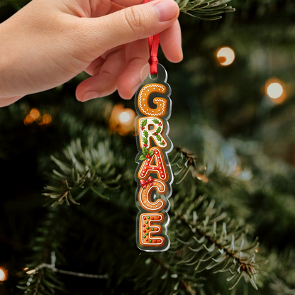 Custom Name Wood Ornament - Wood Ornament 2 Layered