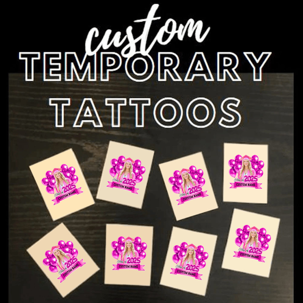 Balloon Personalized Congrats Class Of 2025 Tattoos - Graduation Party