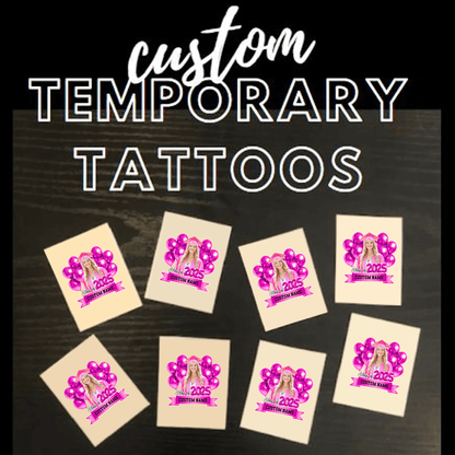 Balloon Personalized Congrats Class Of 2025 Tattoos - Graduation Party