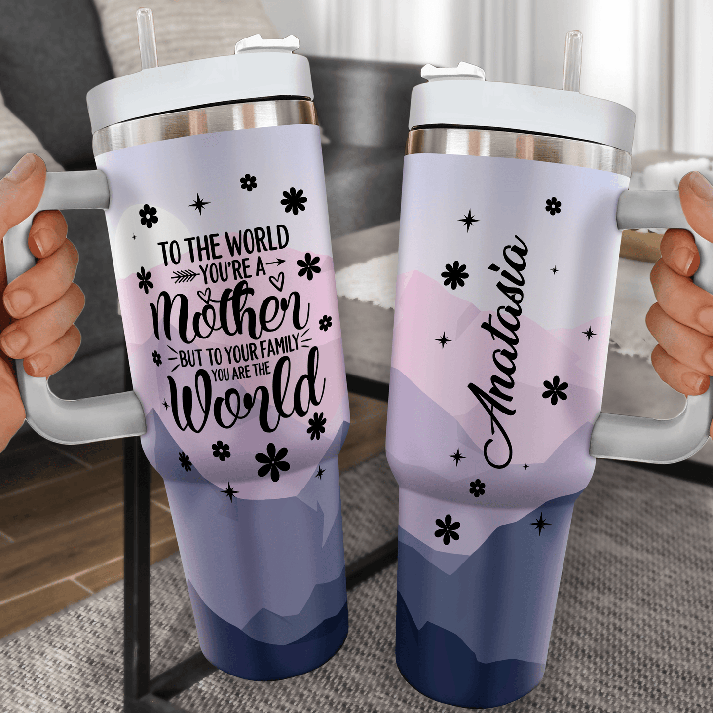 To Your Family You Are The World Tumbler - Personalized Custom Tumbler