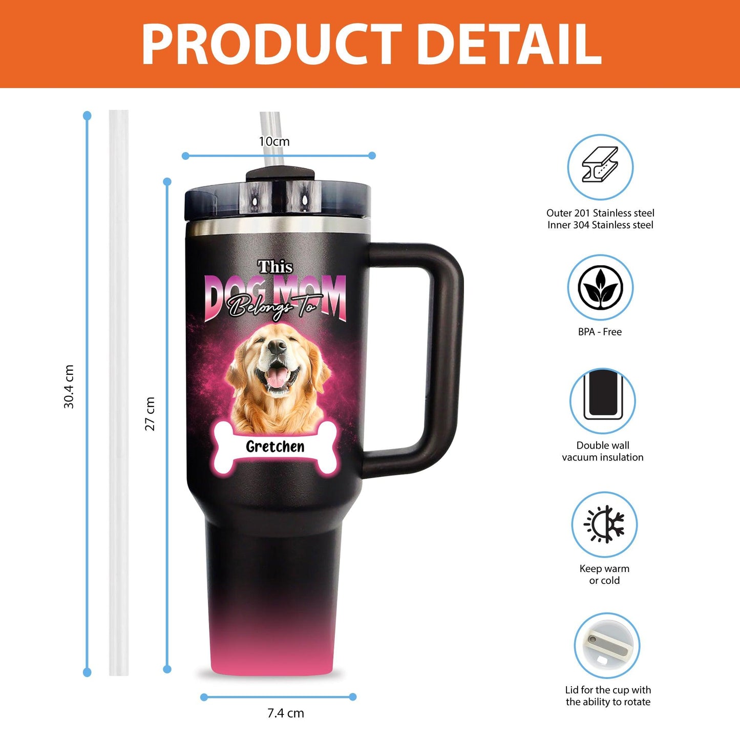 Vintage Dog Mom Belong To Dog Tumbler - Personalized Custom Tumbler