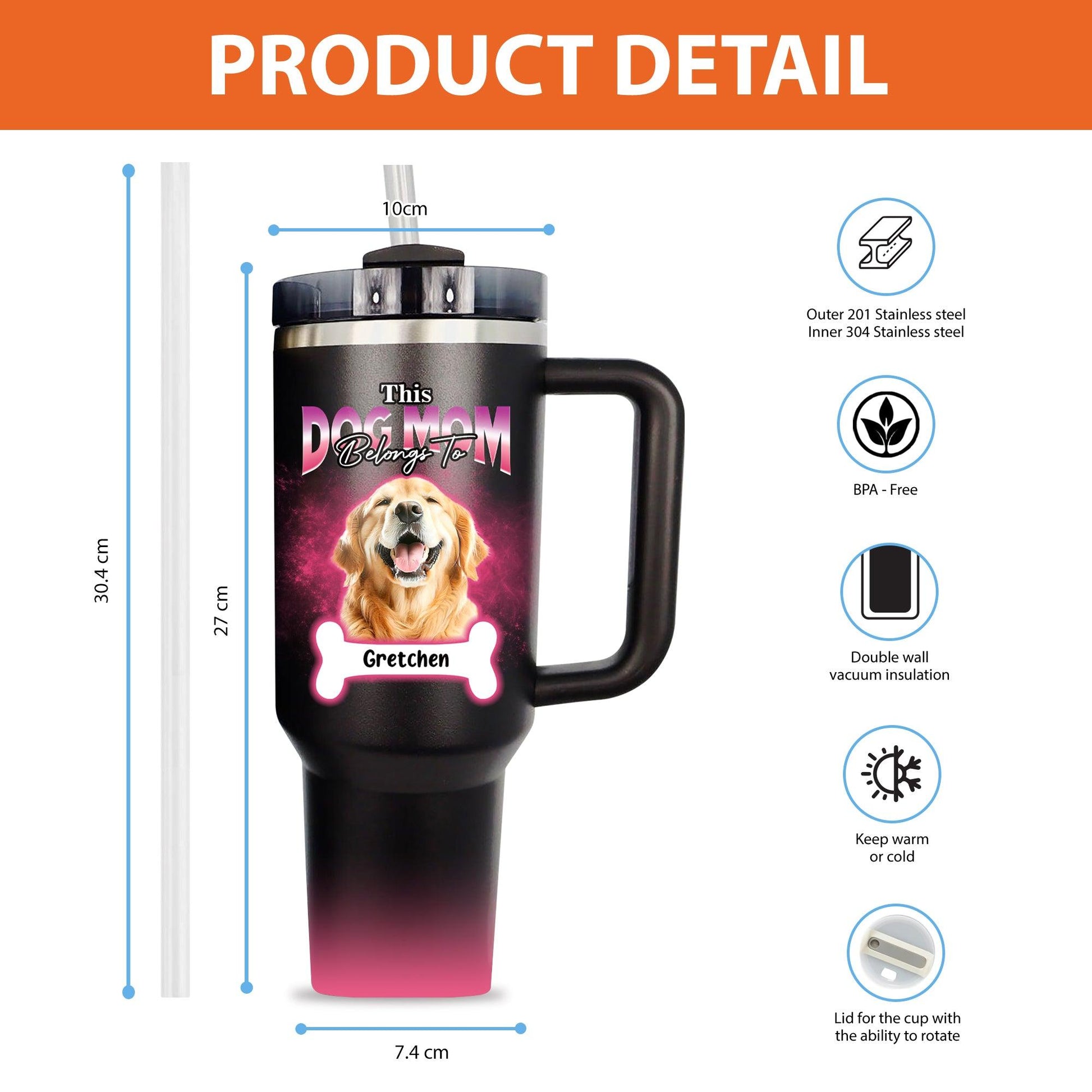 Vintage Dog Mom Belong To Dog Tumbler - Personalized Custom Tumbler