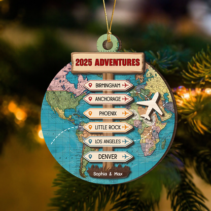 2025 Adventure Wood Ornament - Wood Ornament 2 Layered
