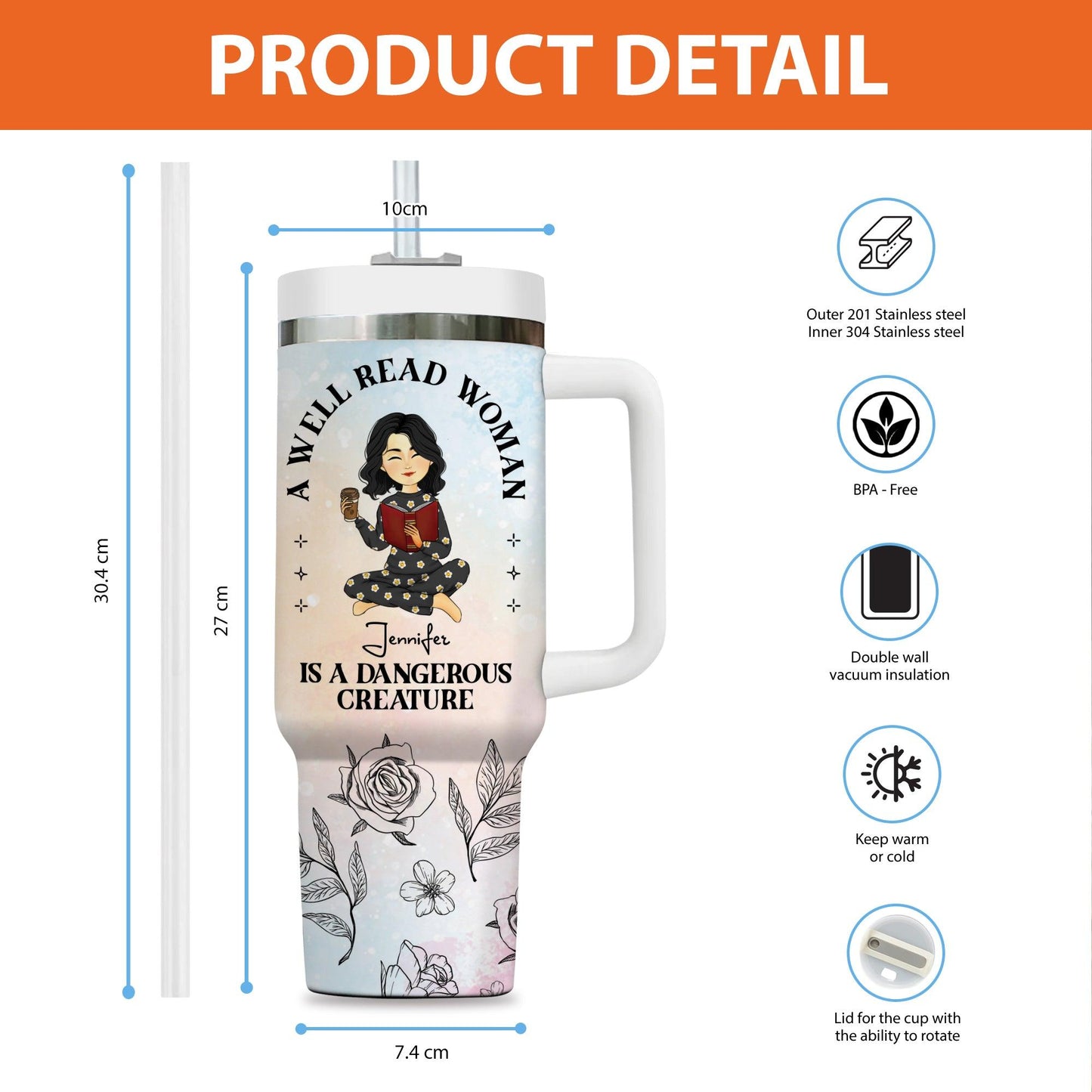 A Well Read Woman Tumbler - Personalized Custom Tumbler