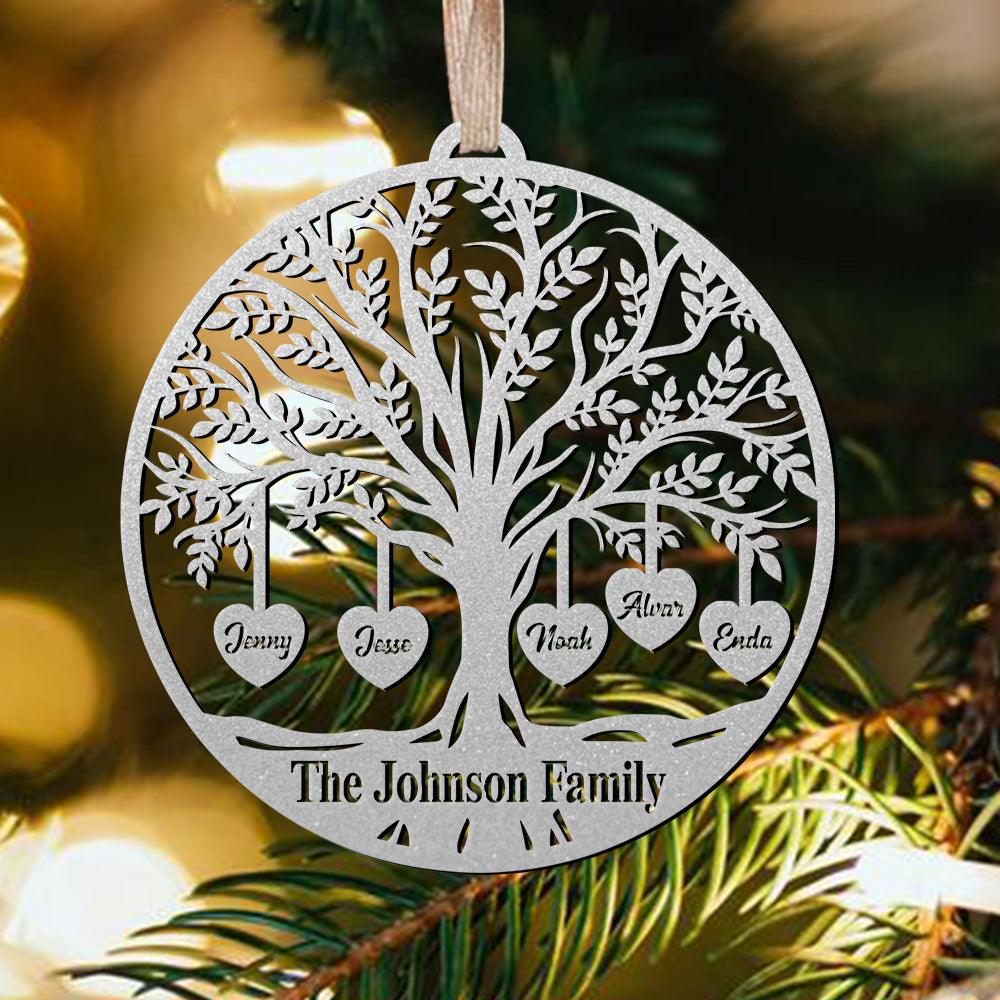 Custom Family Name Metal Ornaments - Stainless Steel Ornament