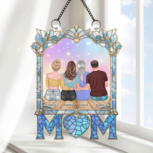 Mom I Love You Hanging Acrylic - Personalized Window Hanging