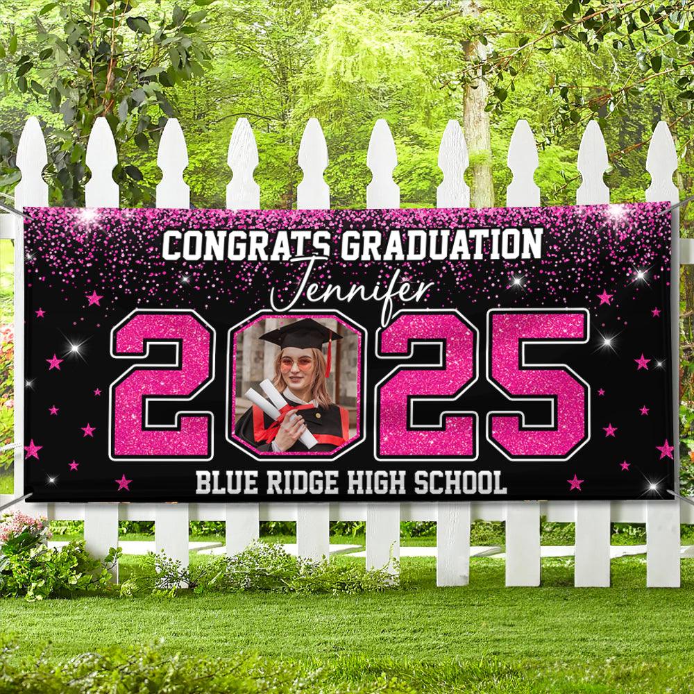 Class Of 2025 Custom Photo - Graduation Banner - Unique Graduation Gift - Door Banner