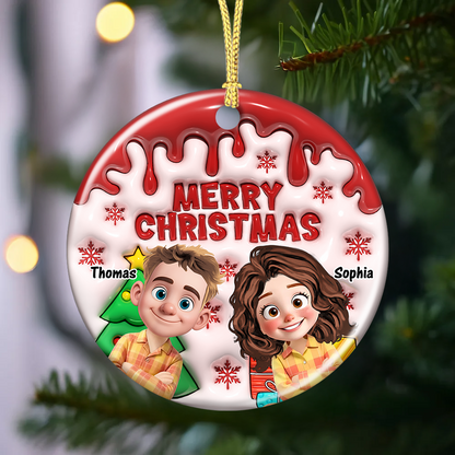 Merry Christmas - Personalized Ceramic Ornaments
