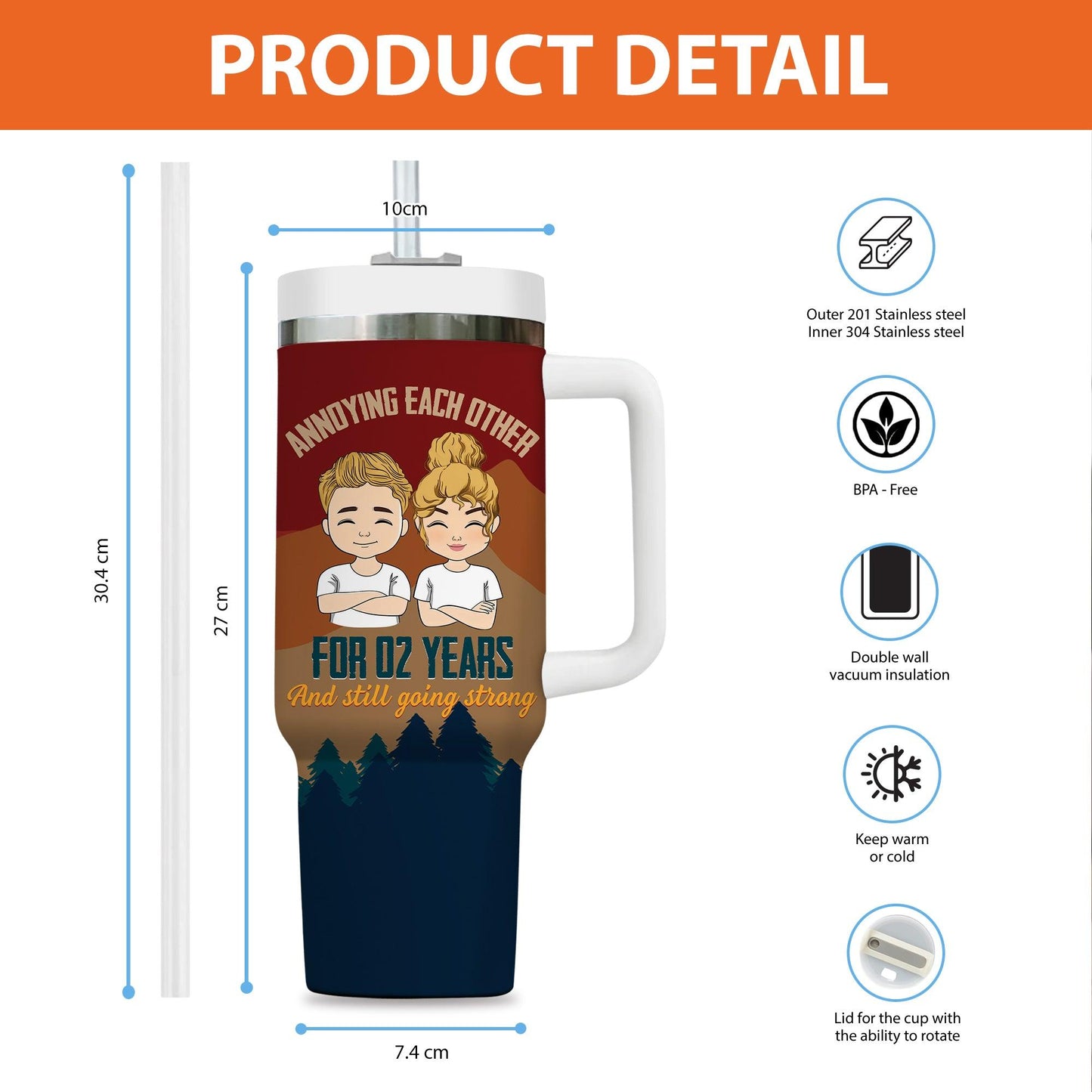 Annoying Each Other Couple Tumbler - Personalized Custom Tumbler