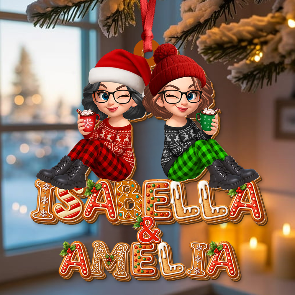 Weihnachtsschmuck Familie - Holzschmuck in individueller Form - 2-lagiger Holzschmuck 