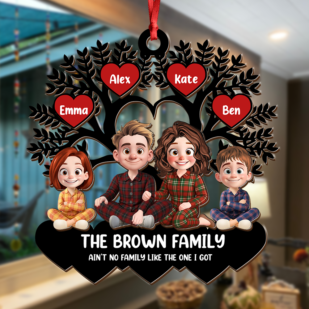 Ain't no Family Like The One I Got Christmas Wood Ornament - Wood Ornament 2 Layered