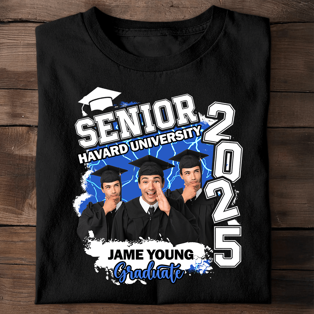 Senior 2025 Personalized T-Shirt - Personalized Custom Unisex T-Shirt