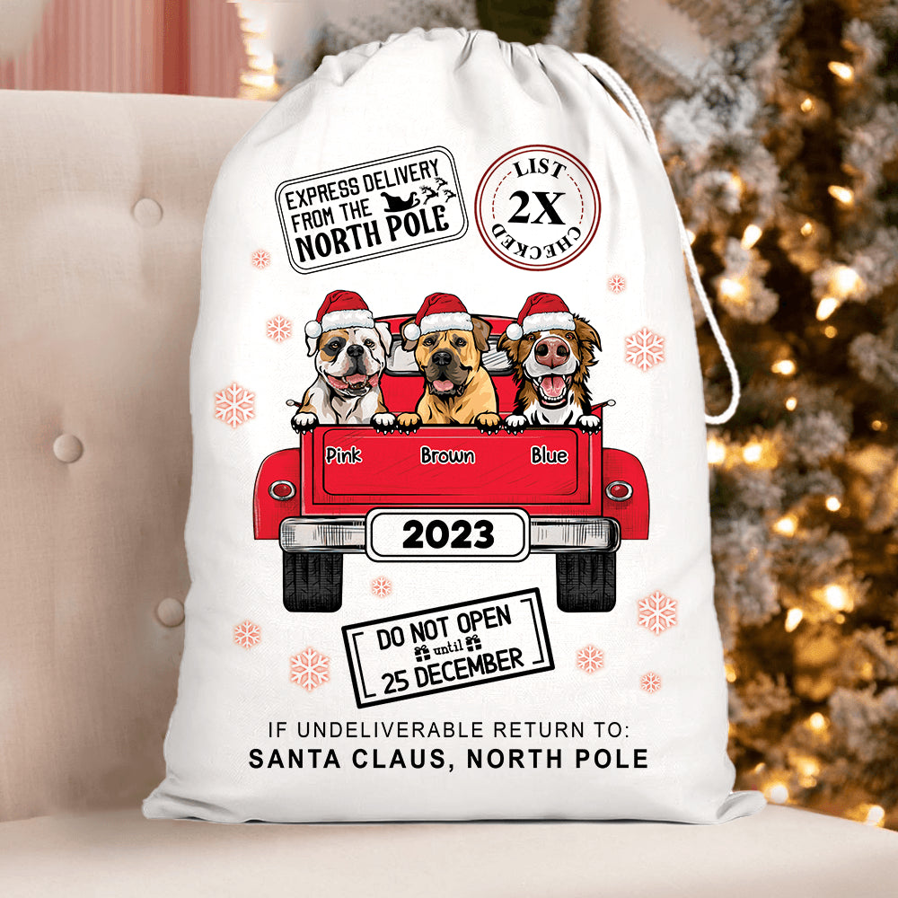 Express Delivery North Pole Bag - Personalized Custom Christmas Sack