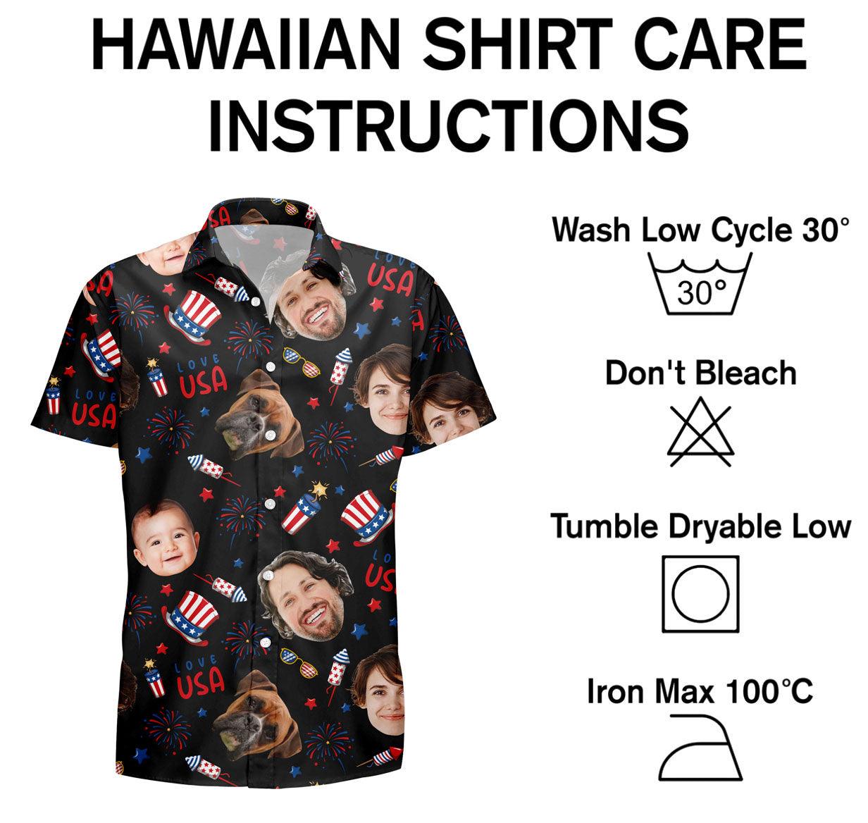 Personalized Independence Day Shirt - Custom Face Hawaiian Shirt