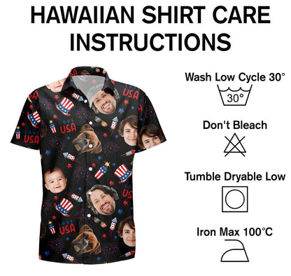 Personalized Independence Day Shirt - Custom Face Hawaiian Shirt