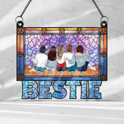 Bestie Era Hanging Acrylic - Personalized Window Decor