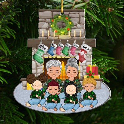 Family Stocking Acrylic - Personalized Custom Acrylic Ornament
