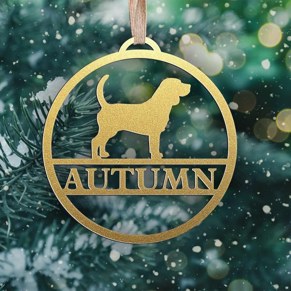 Dog Breed Shape Metal Ornament - Stainless Christmas Decor