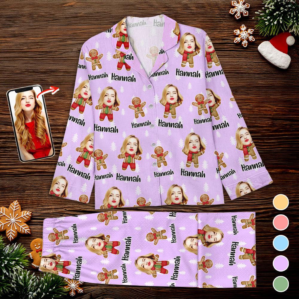 Personalized Photo Pajamas - Set Pyjama Pain D'épices de Noël