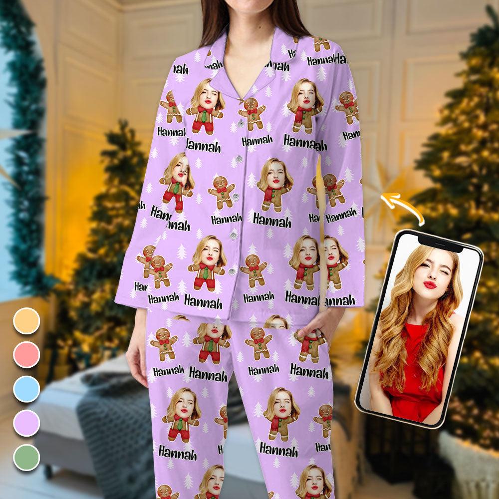 Gingerbread Pajama Set - Custom Photo Christmas Pajamas