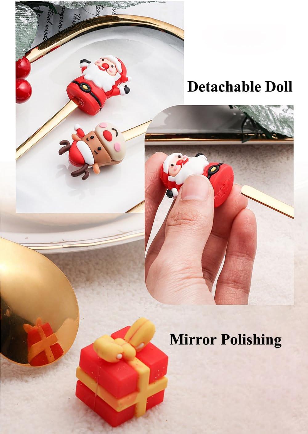 Christmas Cutlery Set, 6 PCS - Stainless Steel Spoon & Fork