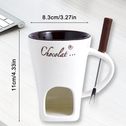 Personalized Cartoon Hot Chocolate Fondue Mug – Custom Coffee Mug, Unique Christmas Gift