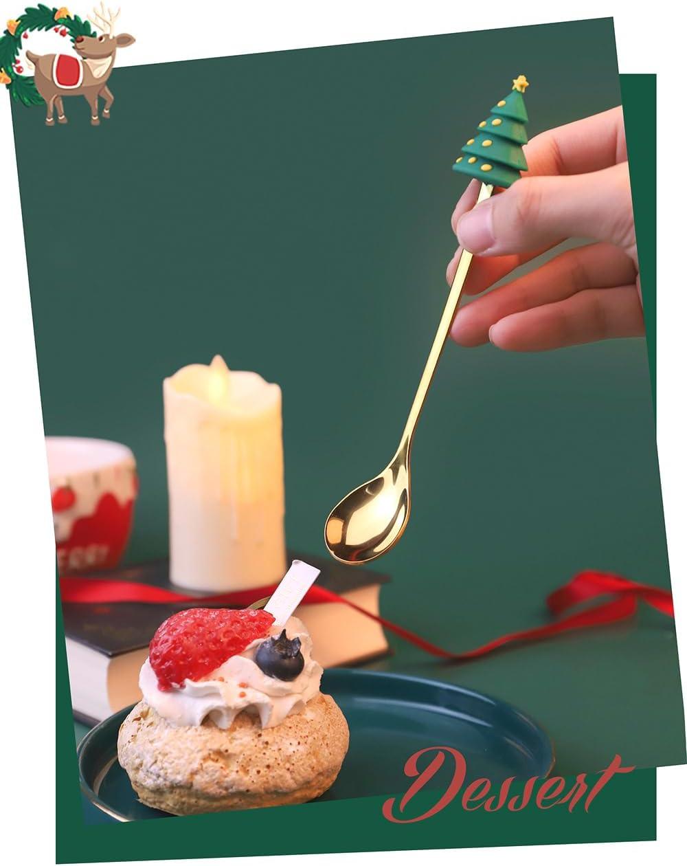 Christmas Cutlery Set, 6 PCS - Stainless Steel Spoon & Fork
