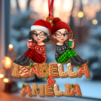 Weihnachtsschmuck Familie - Holzschmuck in individueller Form - 2-lagiger Holzschmuck 