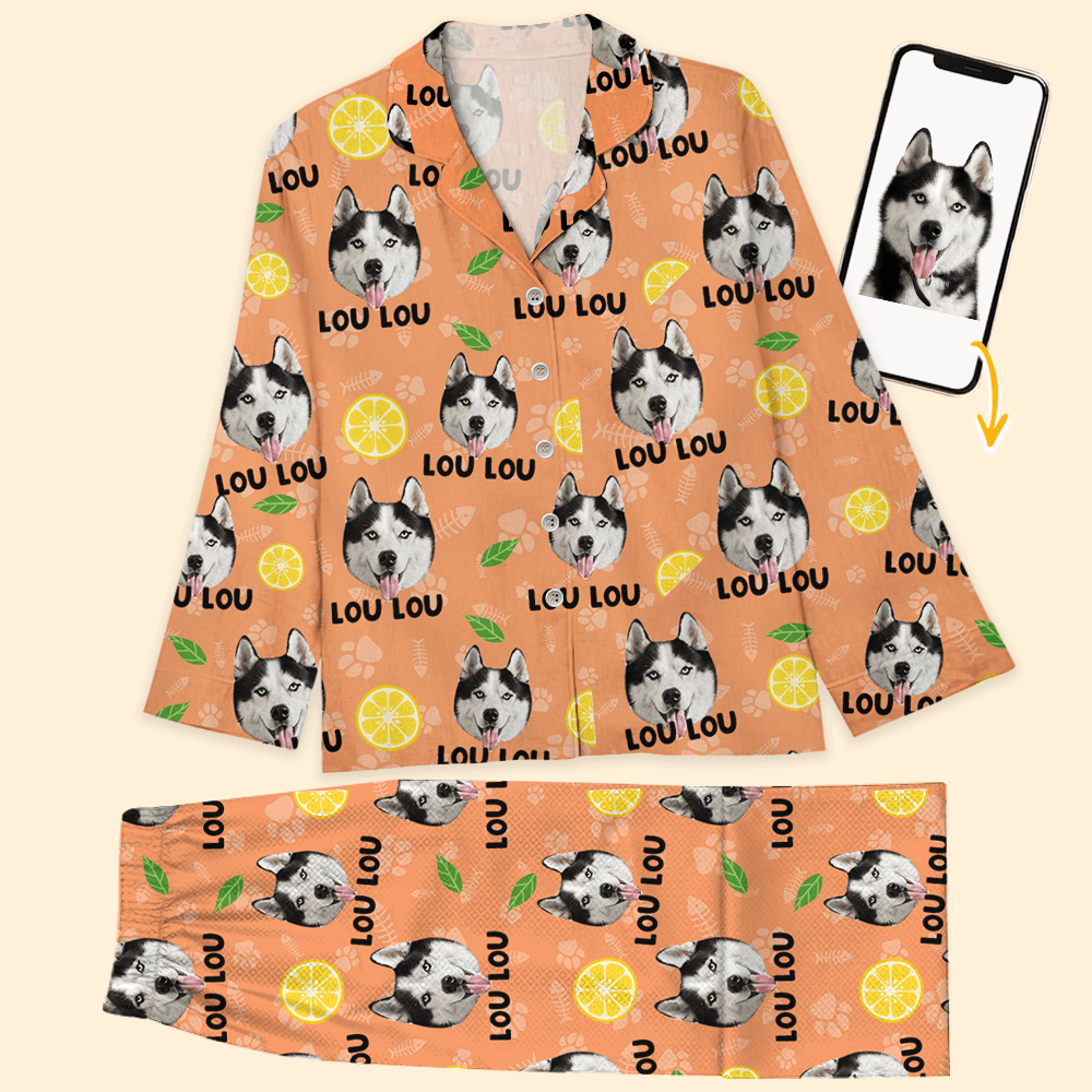 Custom Photo Dog Cat Flannel Pajamas - Personalized SleepShirt