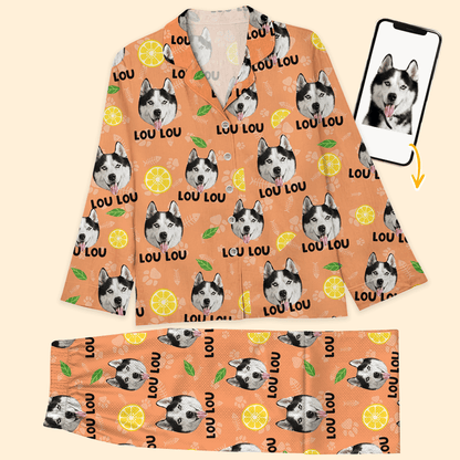 Custom Photo Dog Cat Flannel Pajamas - Personalized SleepShirt