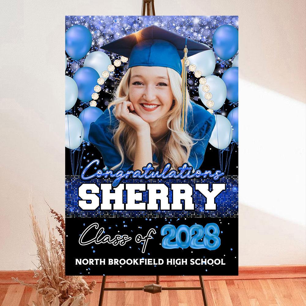 Graduation Welcome Sign 2025 - Personalized Graduation Decoration