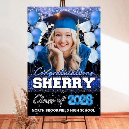 Graduation Welcome Sign 2025 - Personalized Graduation Decoration
