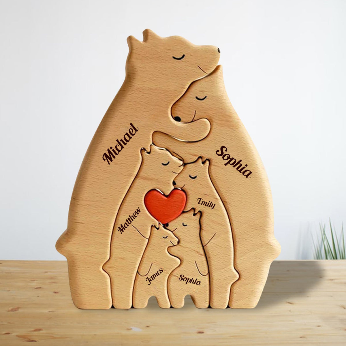 Premium Photo  Family of wooden toy bears handmade wooden ecofriendly toys  for kids
