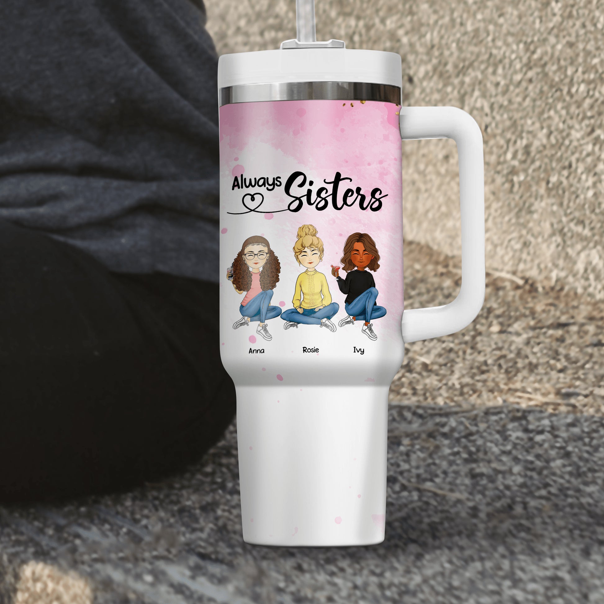 Sisters Forever - Personalized Custom Tumbler Gift For Her/Friends