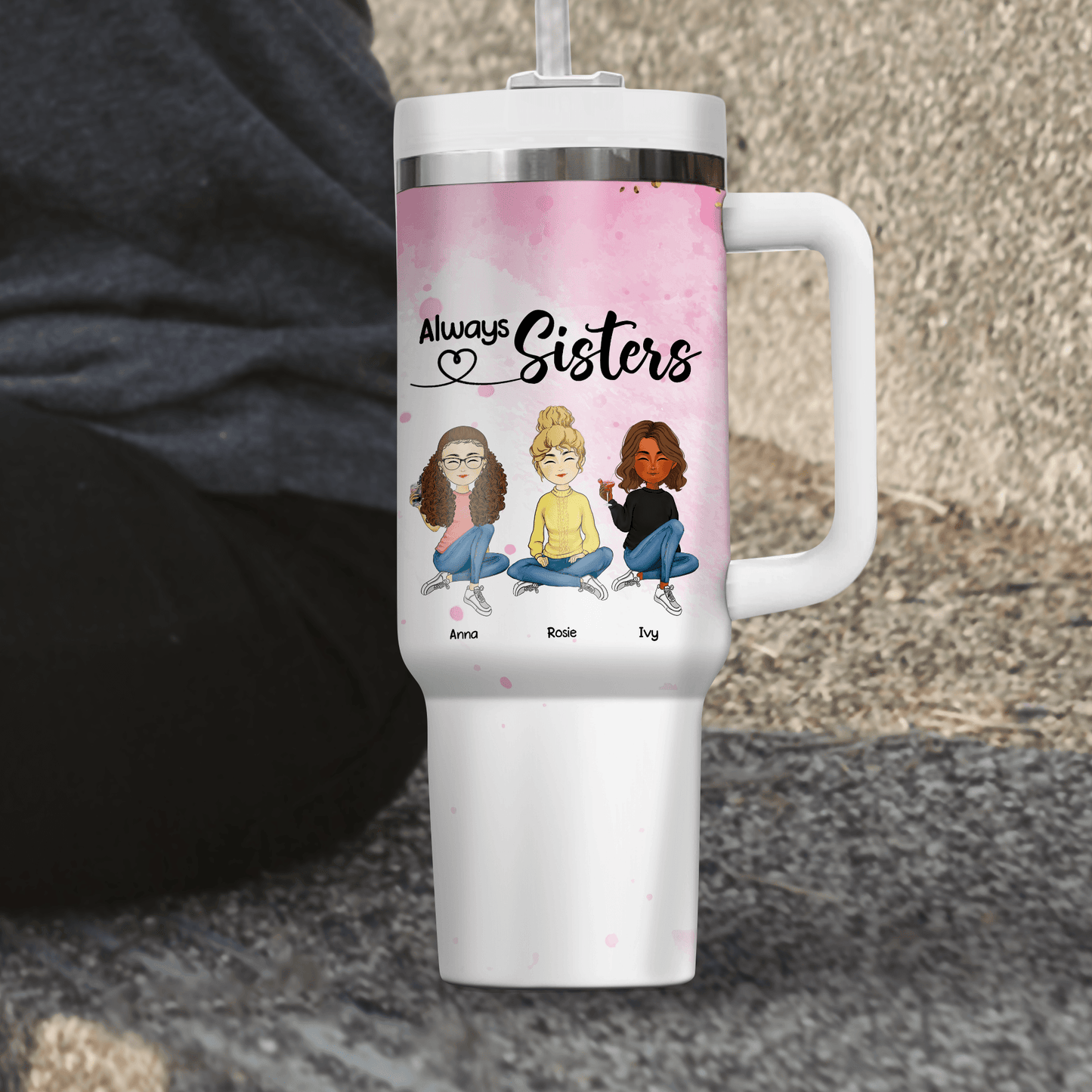 Sisters Forever - Personalized Custom Tumbler Gift For Her/Friends