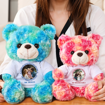 A Little Bit Crazy A Little Bit Loud - Teddy Bear With Personalized Photo Shirt